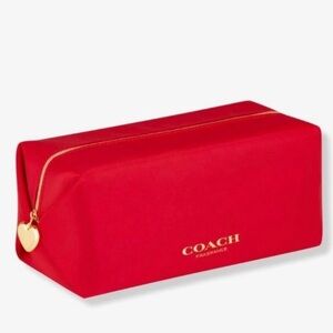 Coach Scarlet Cosmetic Pouch with Gold Accents